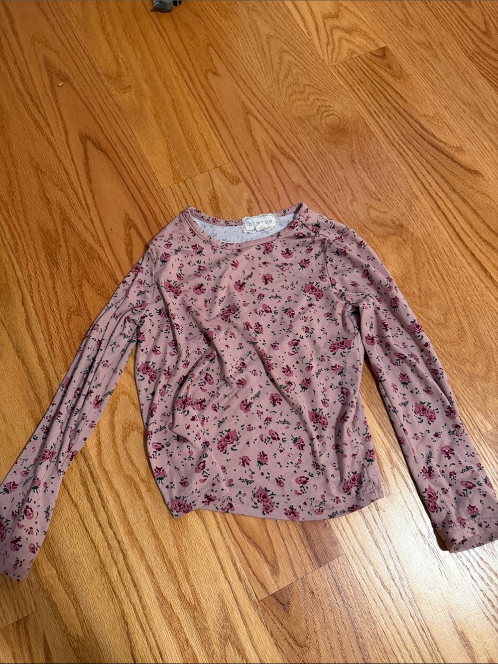 btween Dusty Pink Floral Long-Sleeve Tee
